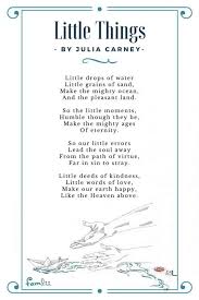 Little Things A Poem About Small Acts Of Kindness Famlii Small Poems Kindness Poem Poems
