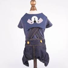 Dog Jeans Overalls For Dogs Pants Shorts Blue Denim