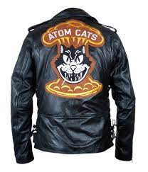 Man S Motorcycle Atom Cats Biker Black Leather Jacket Xxs 3xl Ebay Greaser Jacket Celebrities Leather Jacket Leather Motorcycle Jacket