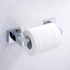 Wall mounted towel bars are available in many different sizes and colors. Bathroom Toilet Paper Holder Spring Loaded Toilet Tissue Paper Roll Holder Wall Mounted Stainless Steel Chrome Paper Holders Aliexpress