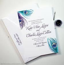Custom Watercolor Invitations Unique Handmade Wedding Invitations Peacock Feather Wedding Invitations Feather Wedding Invitation Handmade Wedding Invitations