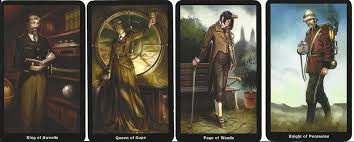 Some of the most charming things about the deck for me is the fact that the tarot is actually shown in a number of the cards. New Tarot Deck The Steampunk Tarot Ethony