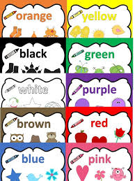 Students find the color words in this relatively easy word search. Color Chart Posters Teaching Colors Colours Name For Kids Color Words Poster