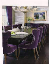 Purple Velvet Chairs Create Drama Purple Dining Room Velvet Dining Room Chairs Bold Dining Room Decor