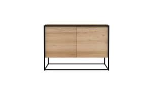 140 x 35 x 77 cm (b x t x h) material: Monolit Tv Sideboard Black Frame Ethnicraft Oak Ethnicraft Monolit 26878