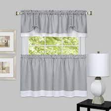 They come in a wide variety of materials, sizes, patterns, and colors. Gray Silver White Valances Kitchen Curtains You Ll Love Wayfair White Kitchen Curtains White Valance Valance Curtains