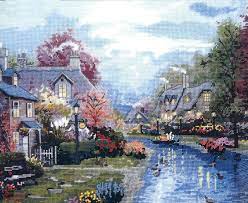3.9 out of 5 stars. Candamar Thomas Kinkade Lamplight Brooke Counted Counted Cross Stitch Patterns Free Counted Cross Stitch Cross Stitch