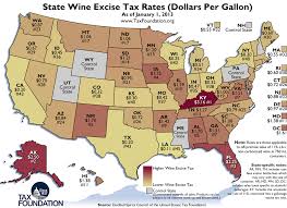 Weekly Map State Wine Excise Tax Rates 2013 Tax Foundation