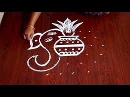 Vinayagar Kolam With Dots Ganesh Rangoli With Dot Vinayaka Chavithi Special Rangoli Ganpati Rangoli Rangoli With Dots Rangoli Designs With Dots Ganesh Rangoli