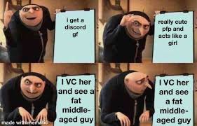 Cute pfp for discord not anime : Dopl3r Com Memes I Get A Discord Really Cute Pfp And Acts Likea Gf Girl Ivc Her And See A Fat Ivc Her And See A Fat Middle Middle Aged Guy
