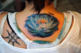 Lotus Tattoo Ankle Tattoos So 187 Realistic Blue Lotus Flower Tattoo Tattoos Blue Lotus Tattoo Back Tattoo