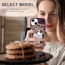 Amazon.com: MMYAJT Graceful Marie Cat Phone Case Compatible with iPhone 14  13 12 11 Plus Pro Max Mini Xr Xs Max, Golden Lace iPhone Case Shockproof  Fuchsia Pink Roses Phone Cover Gift