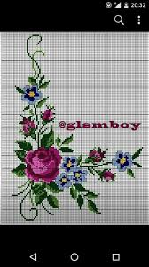 Pin By Selma Kahveci On Chemins De Table Au Point De Croix Cross Stitch Flowers Cross Stitch Patterns Flowers Cross Stitch Rose