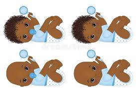 Vector Cute African American Baby Boys With Rattles Vector Baby Boy Shower Stock Vector Illustration Of Happy Hair 118447190
