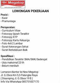 Dimana situs ini merupakan wadah yang sangat baik untuk kita semua untuk menambah wawasan dan ilmu pengetahuan. Lowongan Kerja New Megatop Palangka Raya 2019 Lowongan Kerja Kalimantan Tengah