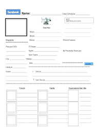 Facebook Template For School Blank Info Page Template For Kids Word Profile Facebook Template For Facebook Templates Facebook Profile Template School Projects