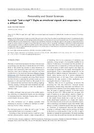 Pdf Is A Sigh Just A Sigh Sighs As Emotional Signals And Responses To A Difficult Task Karl Halvor Teigen Academia Edu