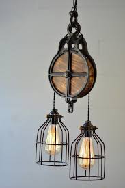Flaschenzugleuchte Rustikale Taschenlampe Fan Luster Licht Modernes Licht Industrieller Schmissig Rustic Light Fixtures Rustic Lighting Pulley Light
