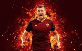 Edin dzeko bosnia and herzegovina national football team wallpaper. Download Wallpapers Edin Dzeko 4k Abstract Art Roma Soccer Serie A Dzeko Footballers Neon Lights As Roma Creative For Desktop Free Pictures For Desktop Free