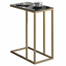 Yamazaki beistelltisch sofatisch nachttisch weiß 40cm metallplatte holzbeine 02341. Beistelltisch Wohnzimmertisch Sofatisch Couchtisch Gold Schwarz Metall Retro Sti Ebay