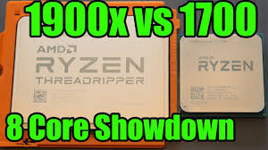 The amd ryzen 7 1700x is a fast desktop processor with 8 cores and smt (16 threads) that was introduced in early 2017. Threadripper 1900x Vs Ryzen 7 1700 8 Core Amd Showdown Youtube