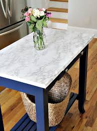 Kitchen Island Projects Are Easy If You Re Adding Marble Contact Paper Marble Top Kitchen Island Kitchen Island With Seating Elegant Kitchen Island