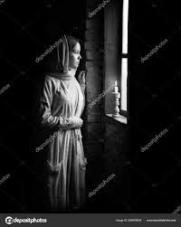 Lone Retro Rural Veil Cloth Jew Slave Maid Life Sad Stock Photo by ©Marinka  658408626