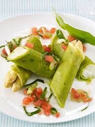 Barlauchcrepes Mit Weissem Spargel Und Tomaten Barlauch Vinaigrette Rezepte Barlauch Rezepte Lafer Rezepte