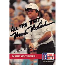 Mark McCumber autographed trading card (Golf, PGA Tour, SC) 1992 Pro Set  #110