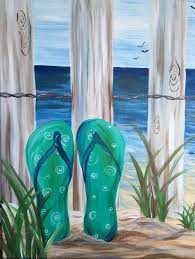 Flip Flops Jpg 1216 1616 Summer Painting Simple Acrylic Paintings Painting