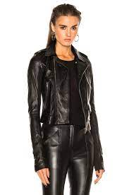 Rick Owens Classic Stooges Biker Jacket Rickowens Cloth Leather Jacket Girl Leather Jeans Leather Jacket Style