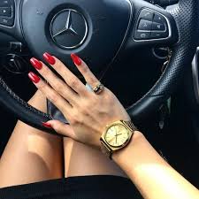 Nails And Black Image Red Acrylic Nails Girls Driving Red Nails