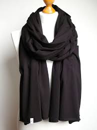 Black cotton jersey basic scarf wrap, women scarf, cotton jersey women scarf accessories, cotton scarves, fashion scarf