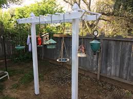 Bird Feeder Pole Home Depot Vinyl Bird Feeding Arbor Bird Feeding Station Backyard Birds Feeders Bird Feeder Hangers