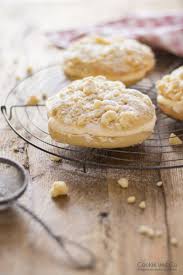 Streuseltaler Mit Puddingfullung Vanillecreme Streuseltaler Vanillecreme Rezepte Mit Hefeteig