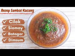 Cilok kenyal paling enak di sajikan bersama bumbu kacang pedas / sambal pecel, bunda bisa menggunakan bumbu atau sambal kacang siap pakai yang seringkali dijual di pasar tradisional dan swalayan. Resep Sambal Kacang Cilok Siomay Batagor Dimsum Youtube