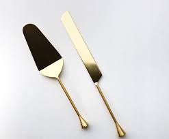 Rental Anthropologie Gold Cake Knife Server For Your Wedding Gold Cake Knife Wedding Cake Knife Set Gold Cake Knife Set