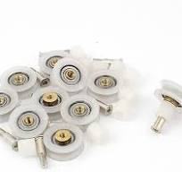 uxcell 22mm Pulley Bearing Round Guide Groove Sliding Door Gate Wheel 10pcs