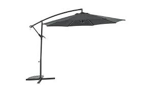 It features a sturdy cross base to add stability. Buy Argos Home 2 5m Overhanging Garden Parasol Black Garden Parasols And Bases Argos