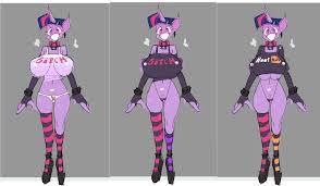 2875297 - suggestive, artist:monstrousfrog, derpibooru import, twilight  sparkle, anthro, unicorn, belly button, big breasts, bracelet, breasts,  busty twilight sparkle, cleavage, clothes, collar, female, gray background,  high heels, image, jewelry, jpeg ...