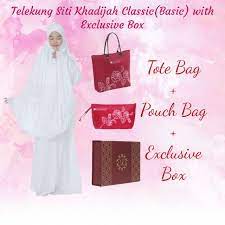 Beli aneka produk mukena siti khadijah online terlengkap dengan harga grosir. Telekung Siti Khadijah Classic Basic With Exclusive Box Shopee Malaysia