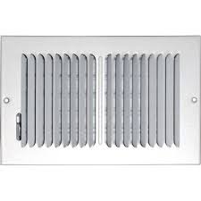 Speedi Grille 12 In X 6 In Ceiling Sidewall Vent Register White With 2 Way Deflection Vent Registers Return Air Vent Home Depot