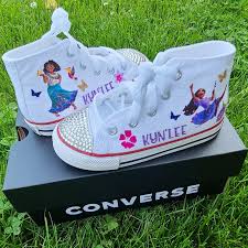 Custom Encanto Converse, Personalized Luisa Converse, Mirabel Converse for Girl, Bling Converse for Toddler Girl