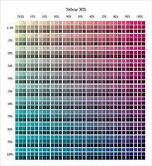 Cmyk Color Chart Pdf Free Download In 2019 Cmyk Color