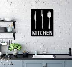 Maybe you would like to learn more about one of these? Kitchen Metal Wall Art Kitchen Wall Signs Metal Letters Metal Wall Decor Wall Hanging Minimalist Wall Art Housewarming Gift Manualidades Madera Imagenes