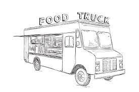 Hand Drawn Food Truck Food Drawing Food Truck How To Draw Hands