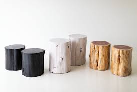 Large Tree Stump Side Tables Black Etsy Tree Stump Side Table Black Side Table Wood Stump Side Table