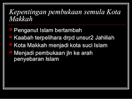 Nyatakan kepentingan pembukaan semula kota makkah. Sejarah Tingkatan 4 Bab 5 Kerajaan Islam Di Madinah