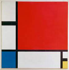Thick, black brushwork defines the borders of the different geometric figures. Mondrian Composition With Red Blue And Yellow Smarthistory