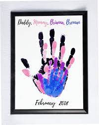 Sibling Handprints Wall Plaque Using Your Children S Actual Prints Special Keepsake Gift For Mommy Daddy Loved Ones Try R Print Kits Fathers Day Crafts Family Art Projects Handprint Art
